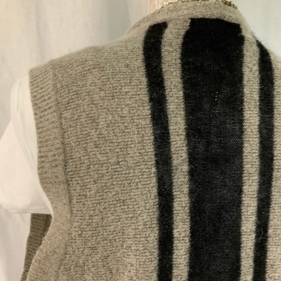 Banana Republic // Tan, Black Striped Wool Vest XS PM - Picture 5 of 8
